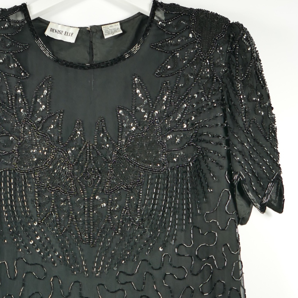 (SOLD) Vintage 80s Denise Elle Evening Top - Picture 6 of 7